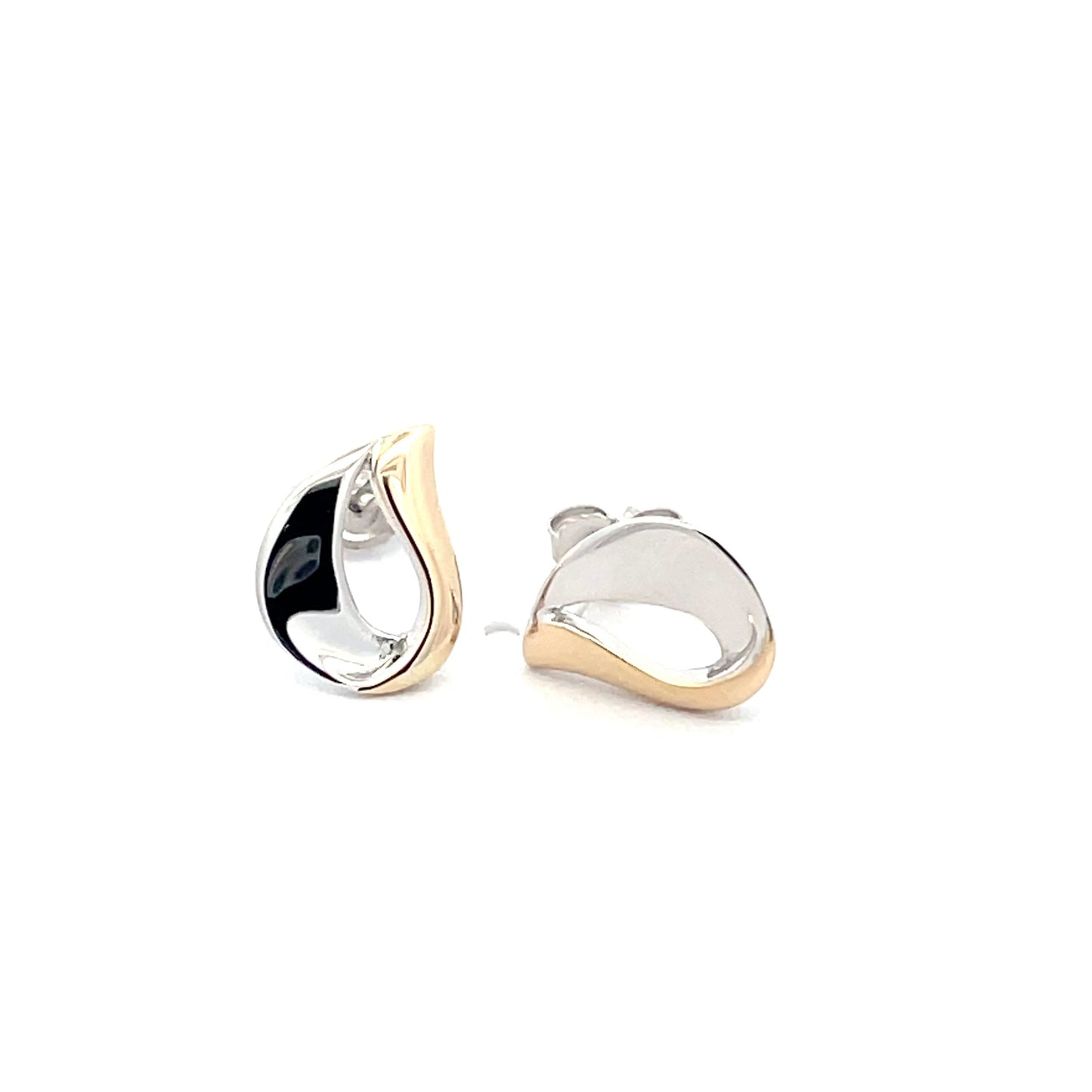 Yellow and White Gold Teardrop earrings Gardiner Brothers