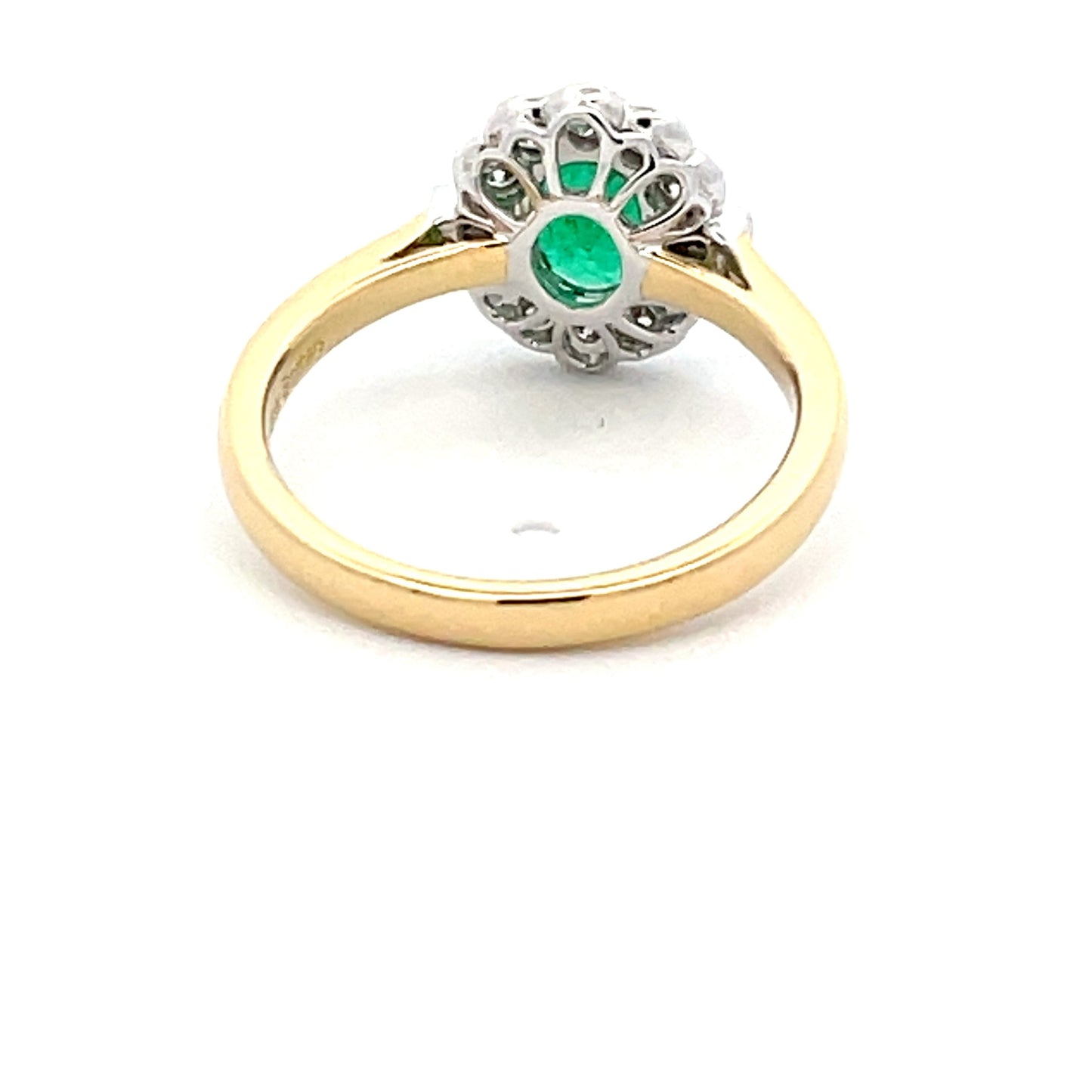 Emerald and Diamond Fancy Cluster Style Ring Gardiner Brothers