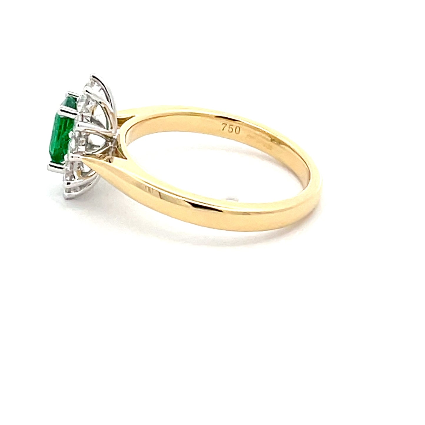 Emerald and Diamond Cluster Style Ring Gardiner Brothers