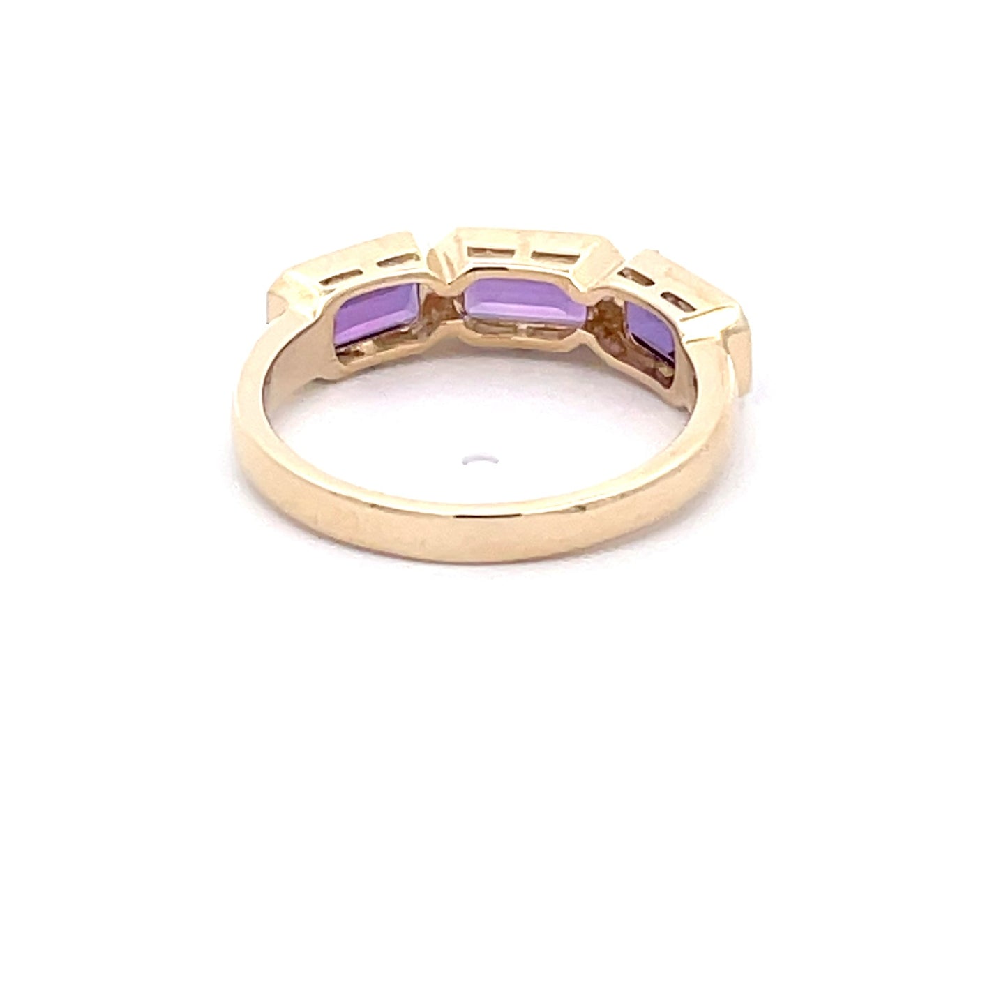 Amethyst 3 Stone ring Gardiner Brothers