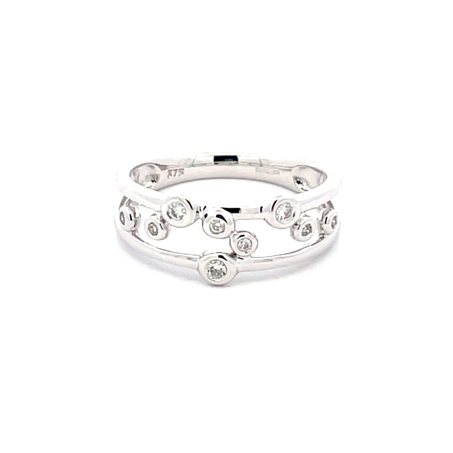 Round Brilliant Cut Diamond Bubble Style Ring Gardiner Brothers