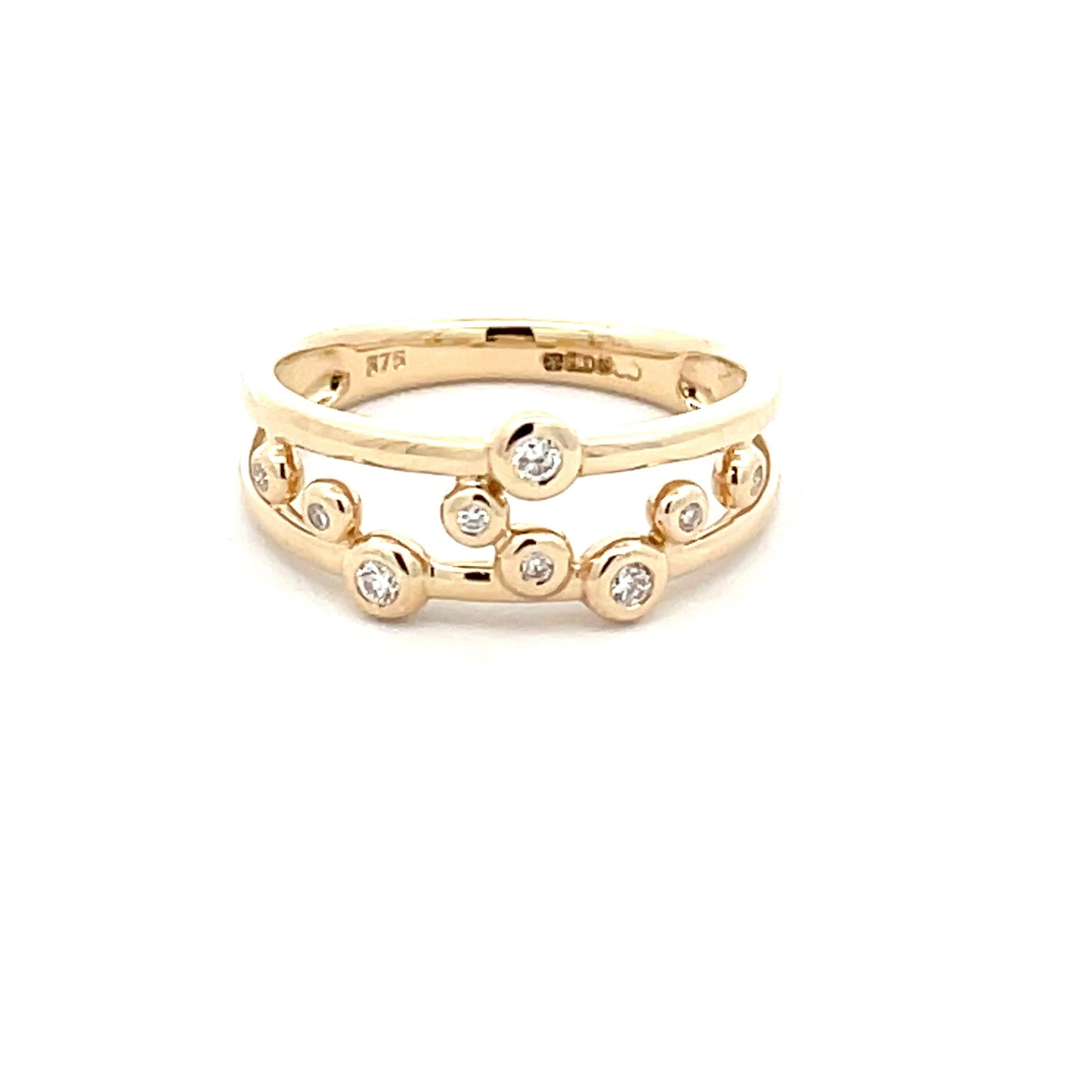 Round Brilliant Cut Diamond Bubble Style Ring Gardiner Brothers