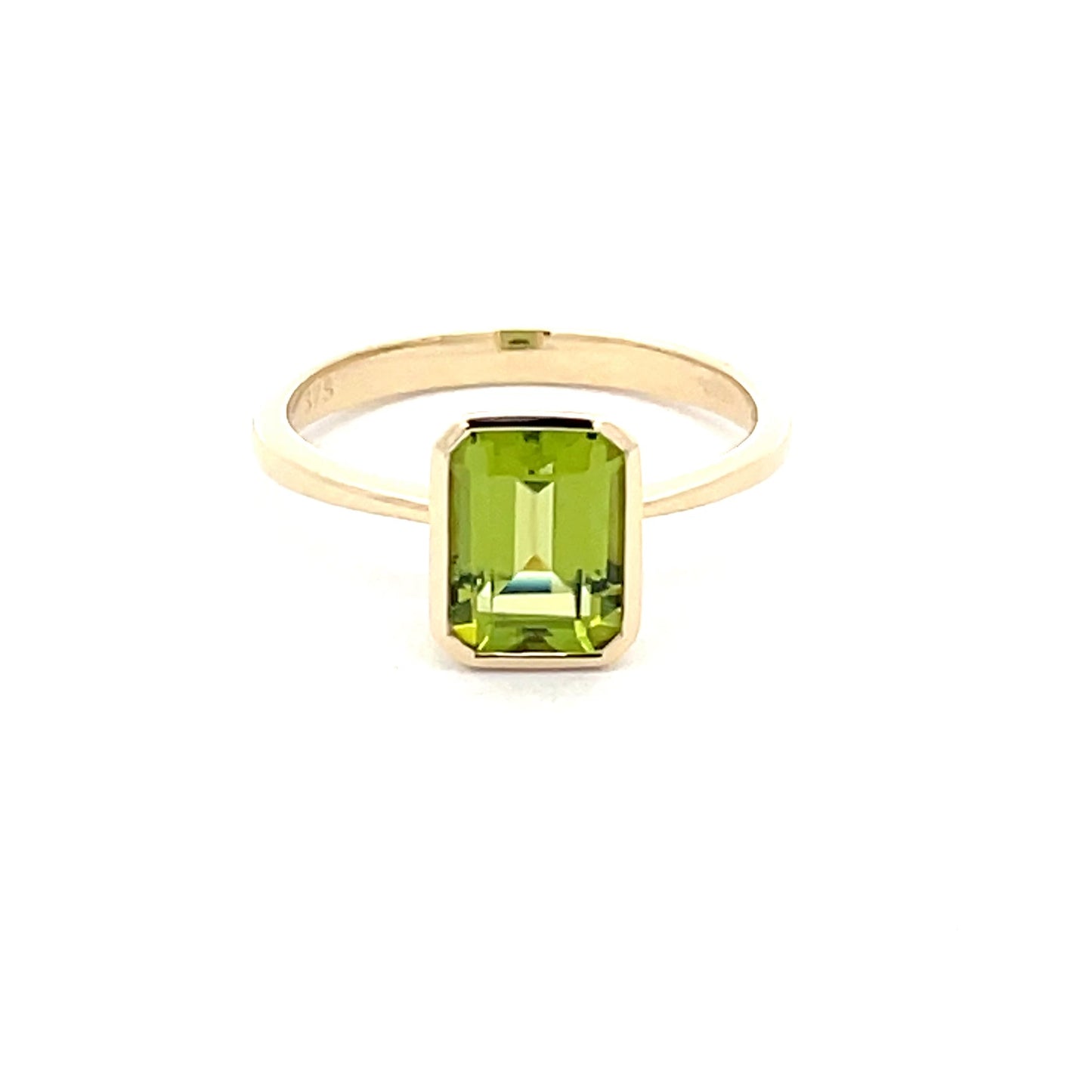 Octagonal Shaped Peridot Ring Gardiner Brothers