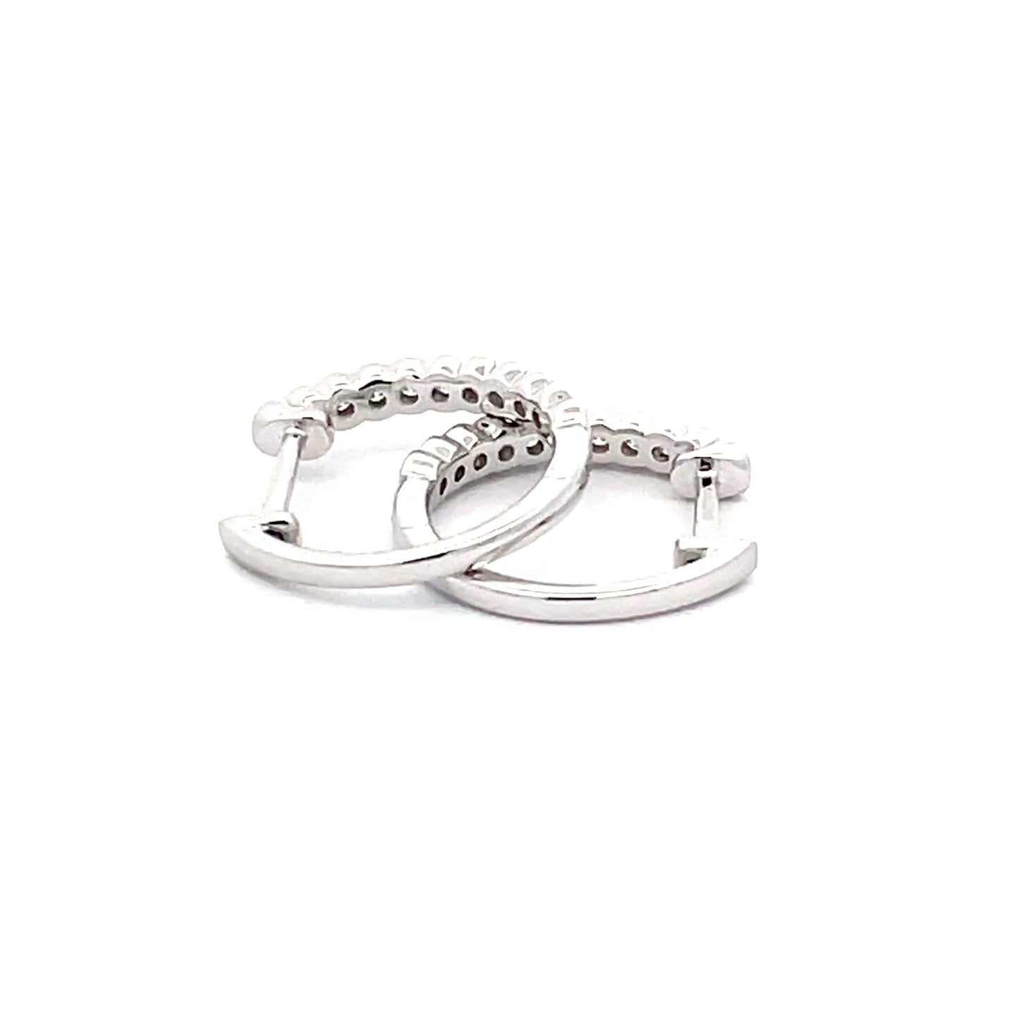 Round Brilliant Cut Diamond Hoop Style Earrings Gardiner Brothers