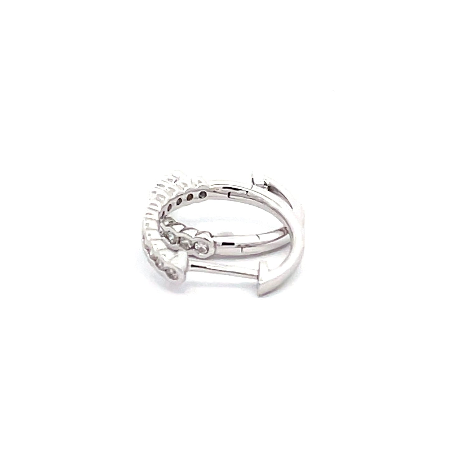 Round Brilliant Cut Diamond Hoop Style Earrings Gardiner Brothers