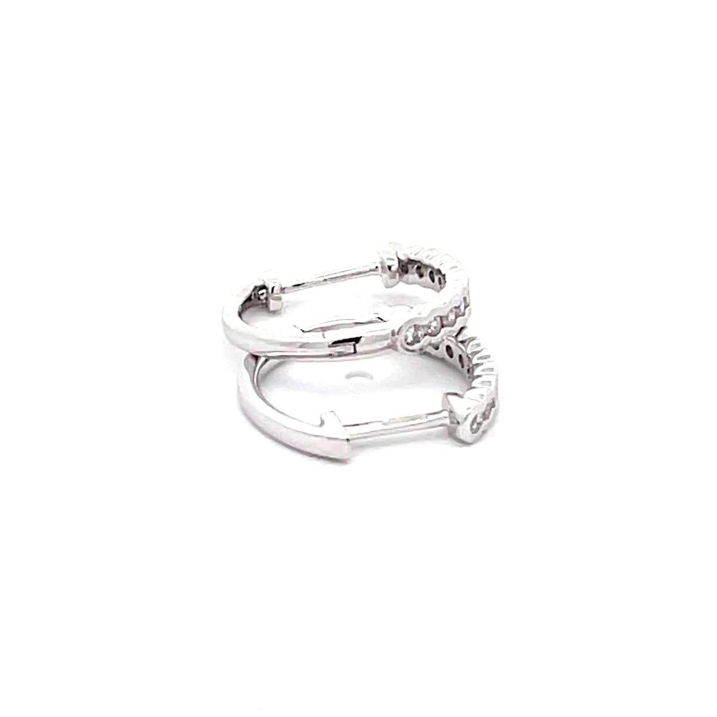Round Brilliant Cut Diamond Hoop Style Earrings Gardiner Brothers