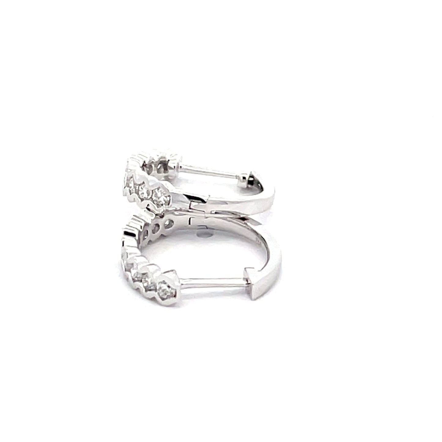 Round Brilliant Cut Diamond Set Hoop Earrings Gardiner Brothers