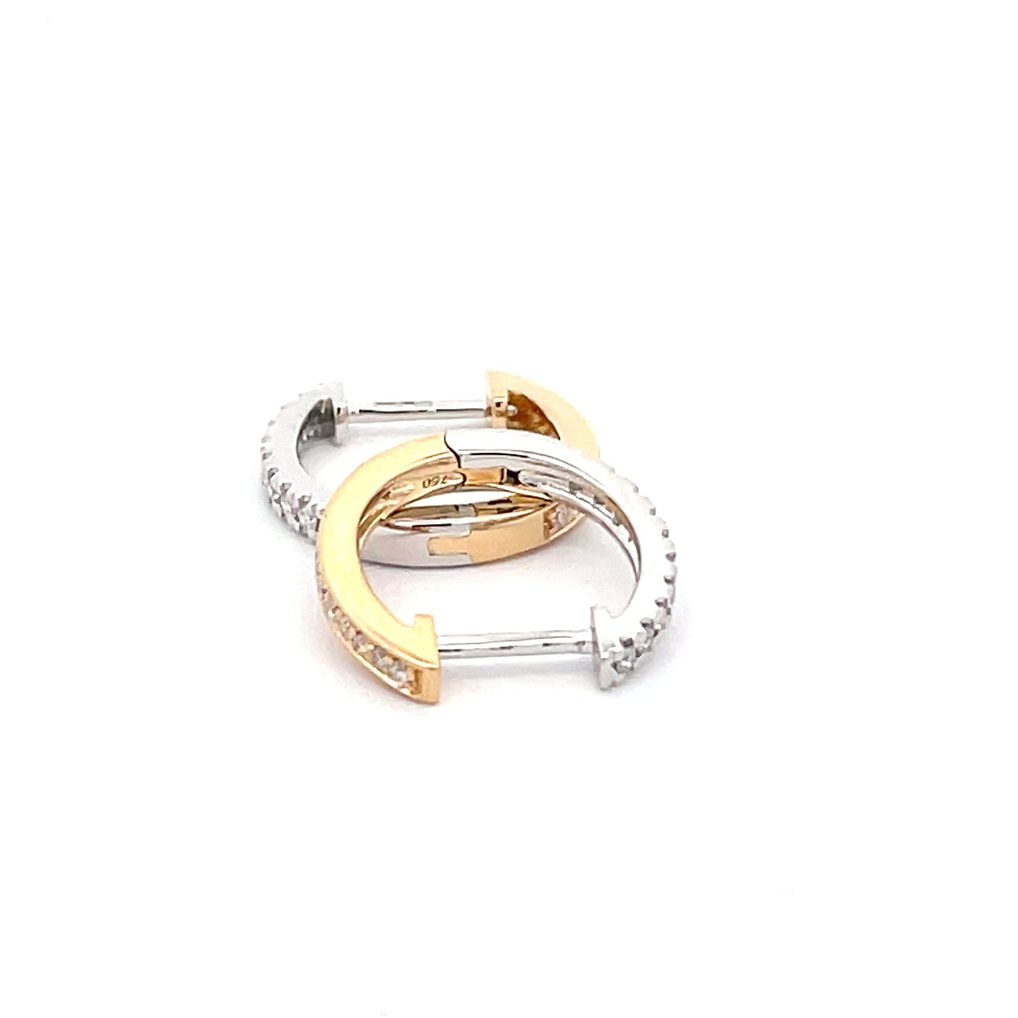 Round Brilliant Cut Diamond Reversible Hoop Earrings Gardiner Brothers