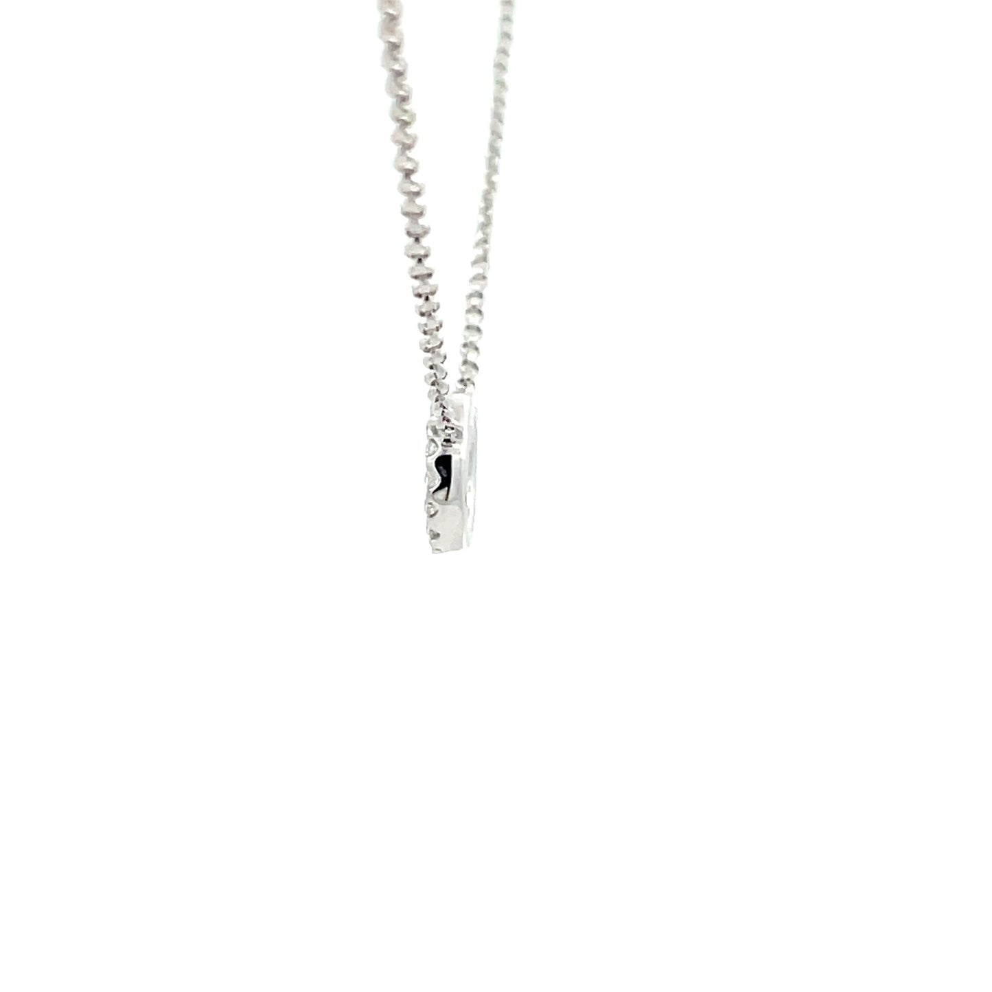 White Gold Diamond Circle Pendant Gardiner Brothers