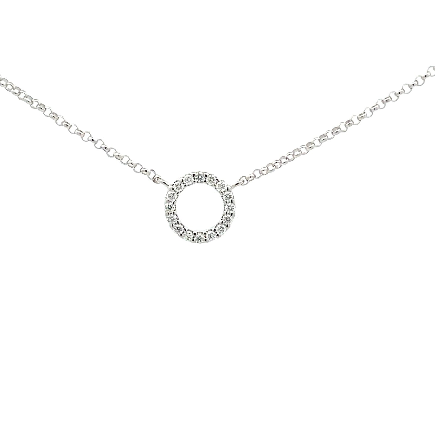 White Gold Diamond Circle Pendant Gardiner Brothers
