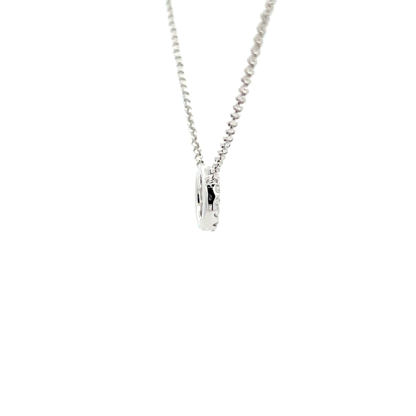 White Gold Diamond Circle Pendant Gardiner Brothers