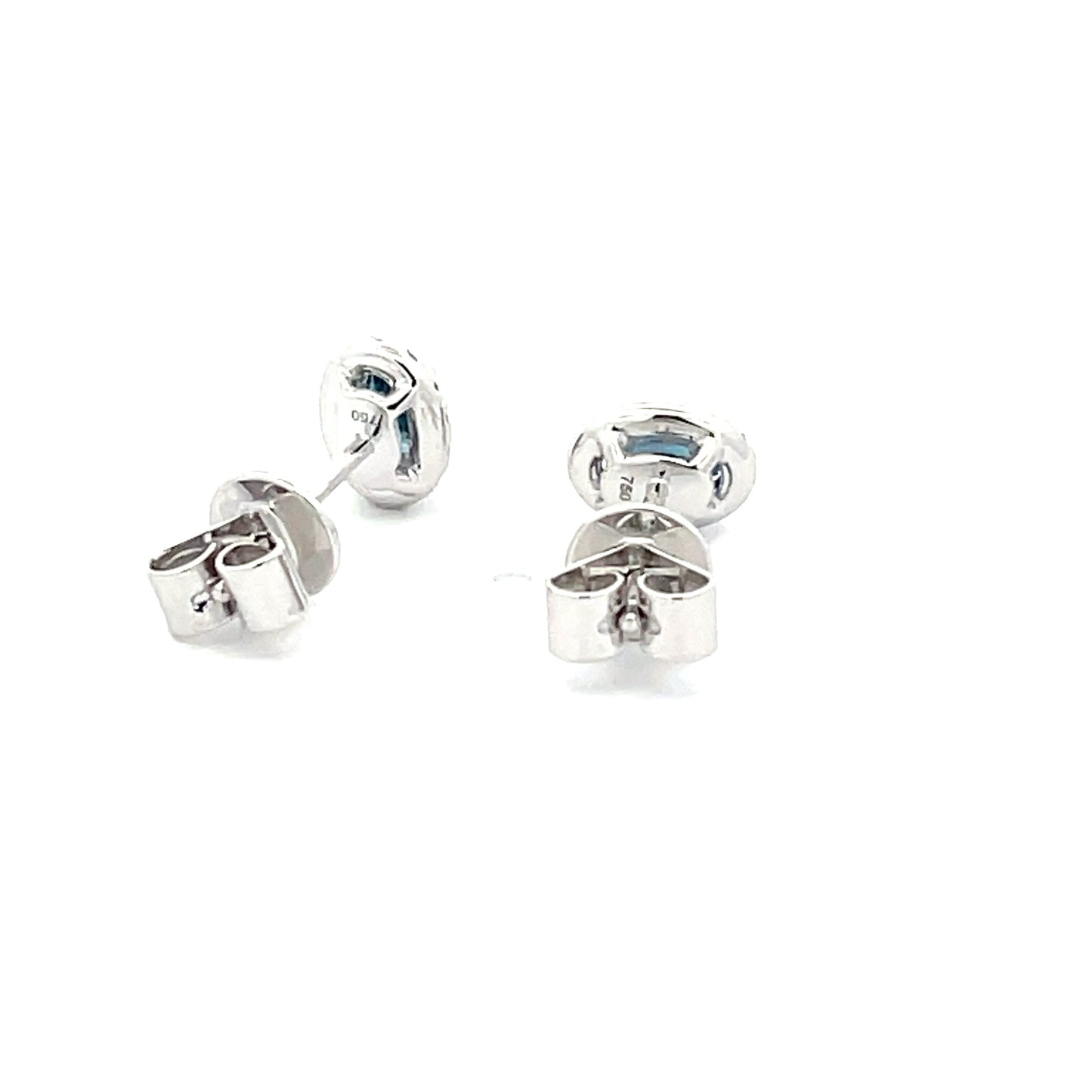 Sapphire and Diamond Halo Style Earrings Gardiner Brothers