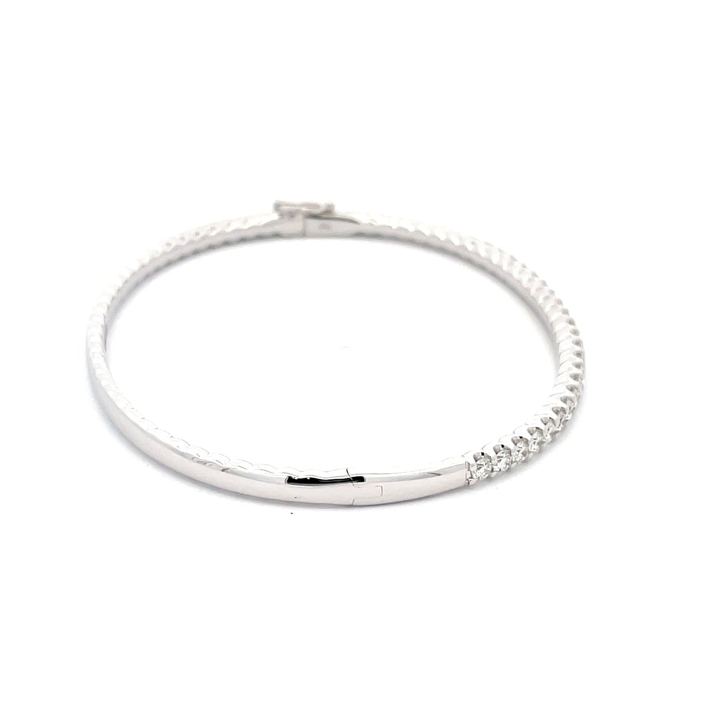 Round Brilliant Cut Diamond Set Bangle Gardiner Brothers