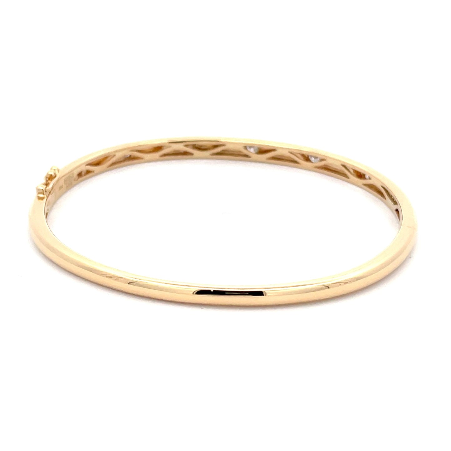 Round Brilliant Cut Diamond Set Bangle Gardiner Brothers