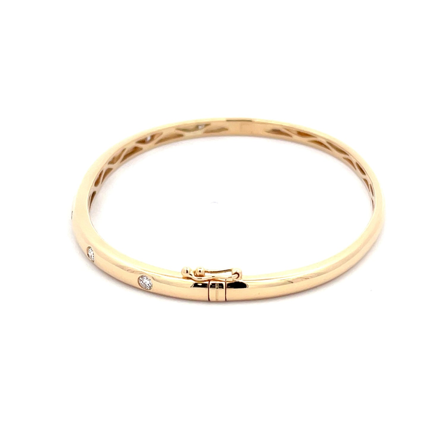 Round Brilliant Cut Diamond Set Bangle Gardiner Brothers
