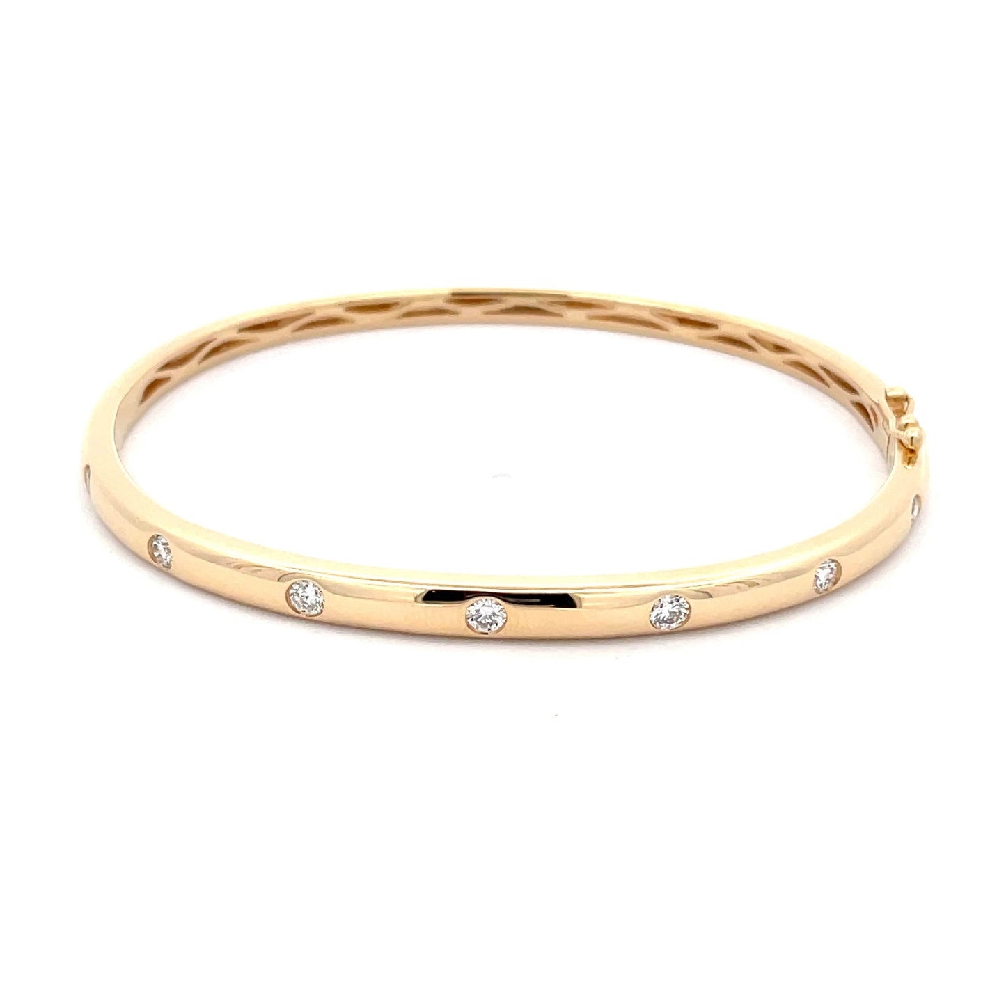Round Brilliant Cut Diamond Set Bangle Gardiner Brothers