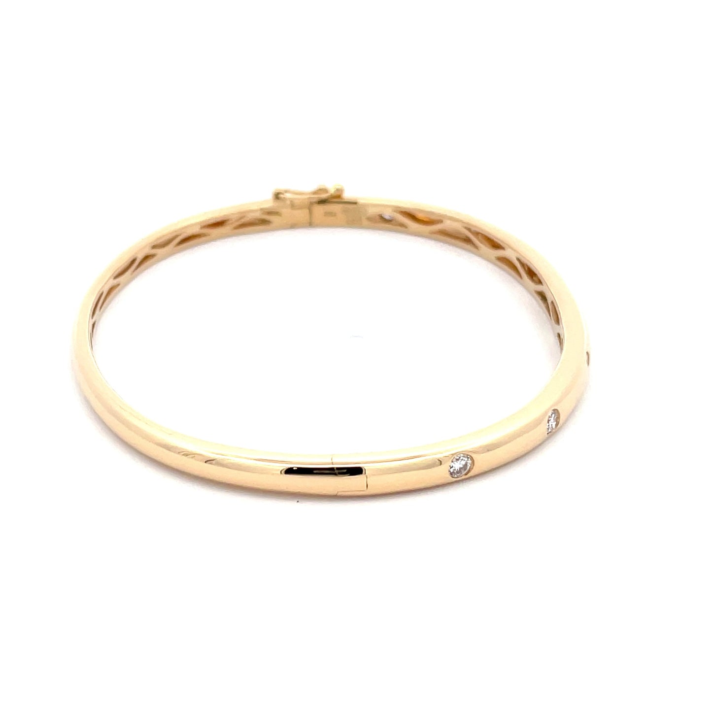 Round Brilliant Cut Diamond Set Bangle Gardiner Brothers