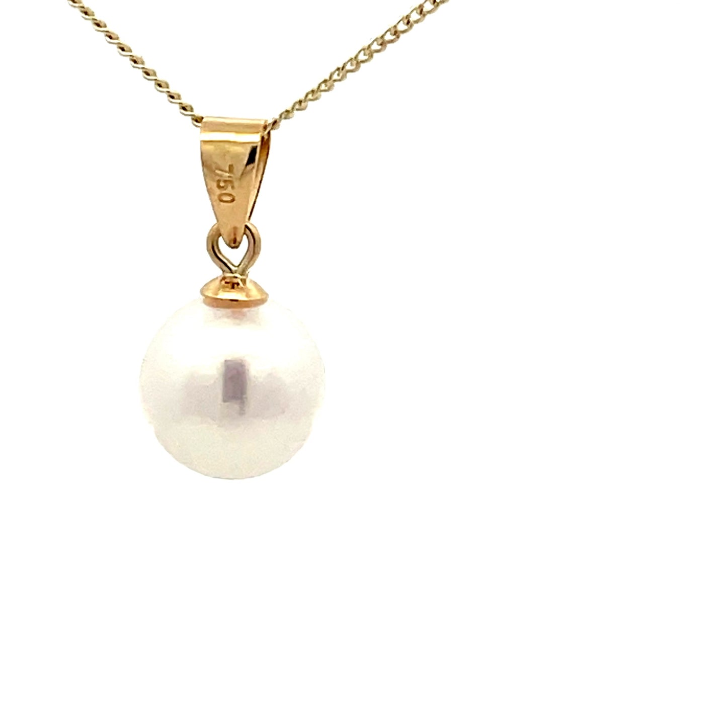 Yellow GOLD AKOYA PEARL PENDANT Gardiner Brothers