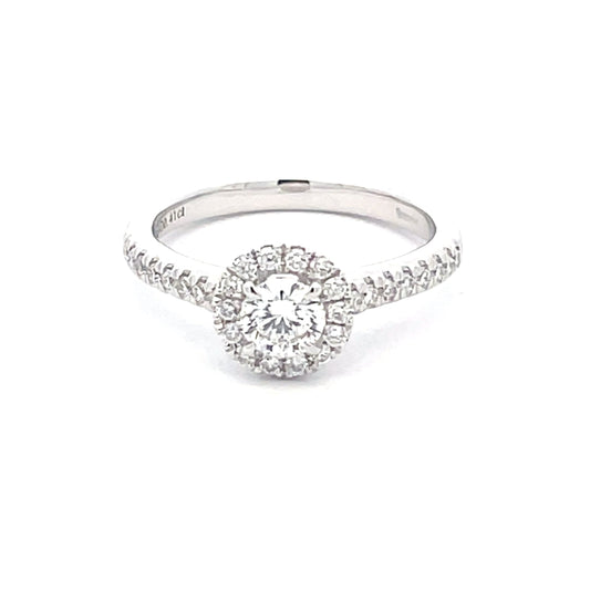 AURORA CUT DIAMOND HALO RING - 0.72CTS  Gardiner Brothers