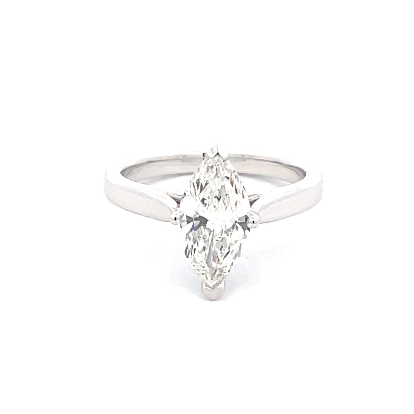 Marquise Shaped Diamond Solitaire Ring - 1.50cts Gardiner Brothers