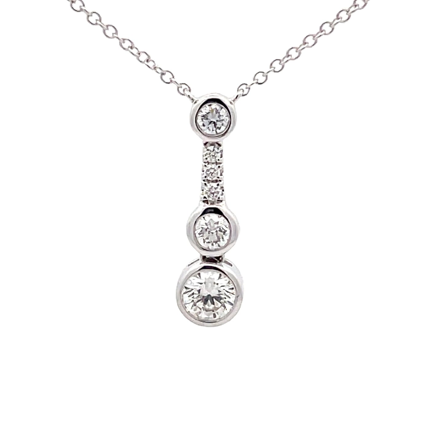 Round Brilliant Cut Diamond Drop Style Pendant Gardiner Brothers