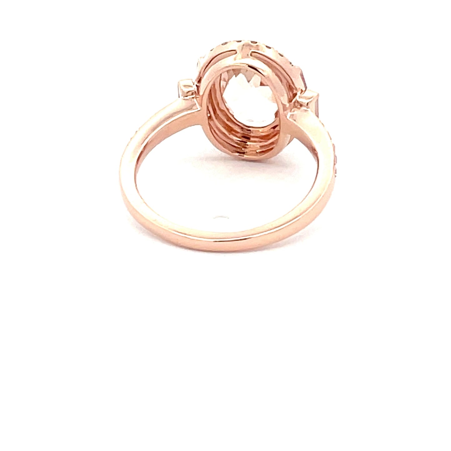 Morganite and Diamond Halo Cluster Style Ring Gardiner Brothers