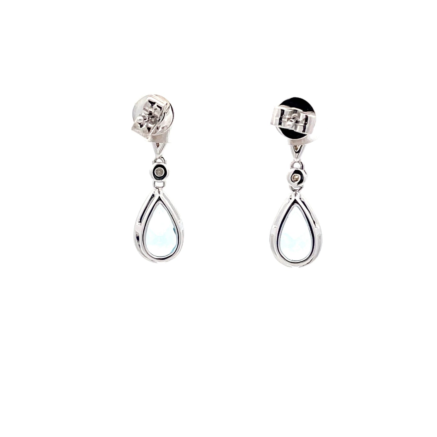 Topaz and Diamond Drop Style Earrings Gardiner Brothers