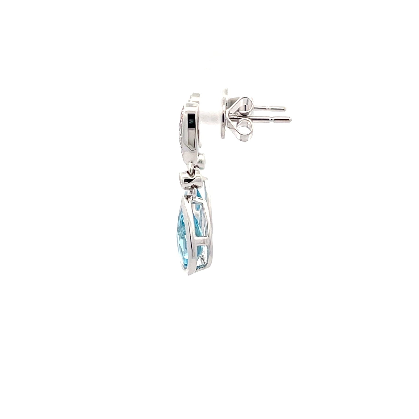 Topaz and Diamond Drop Style Earrings Gardiner Brothers
