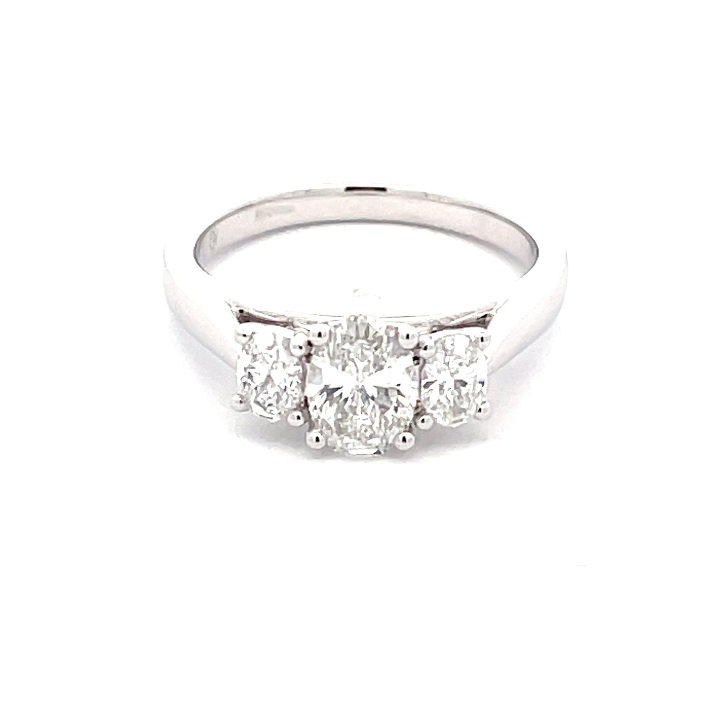 Lab Grown Oval Shaped Diamond 3 Stone Ring - 1.13cts Gardiner Brothers