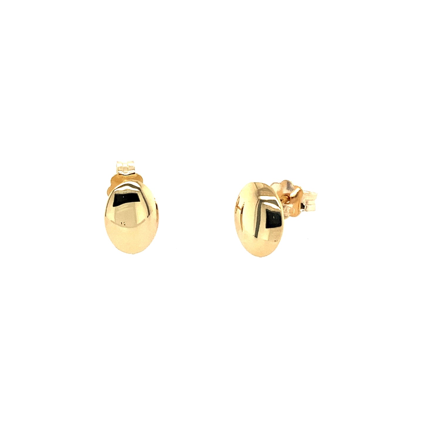 Yellow Gold Oval Stud Earrings Gardiner Brothers