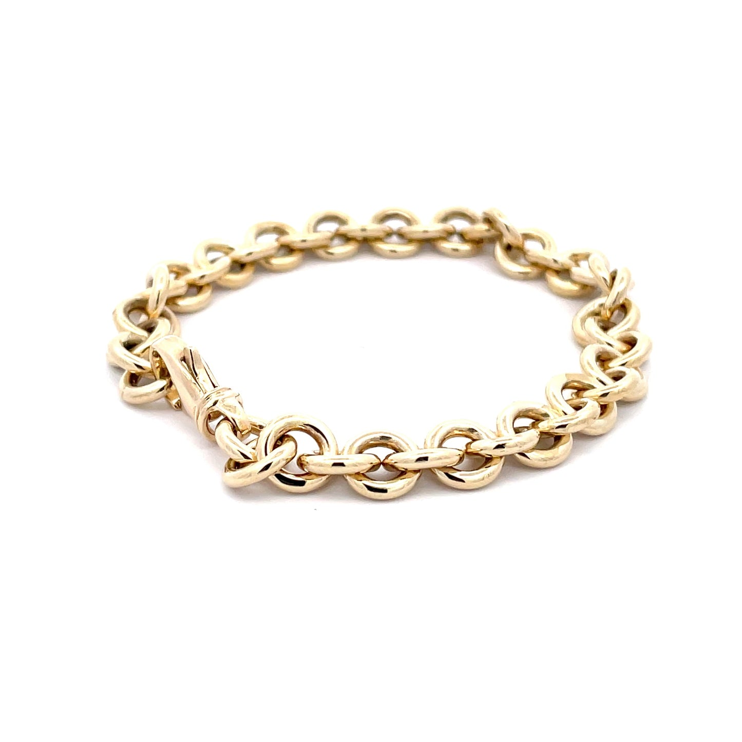 Yellow Gold Solid Round Link Bracelet Gardiner Brothers