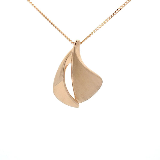 Yellow Gold, Split Blade Style Pendant  Gardiner Brothers