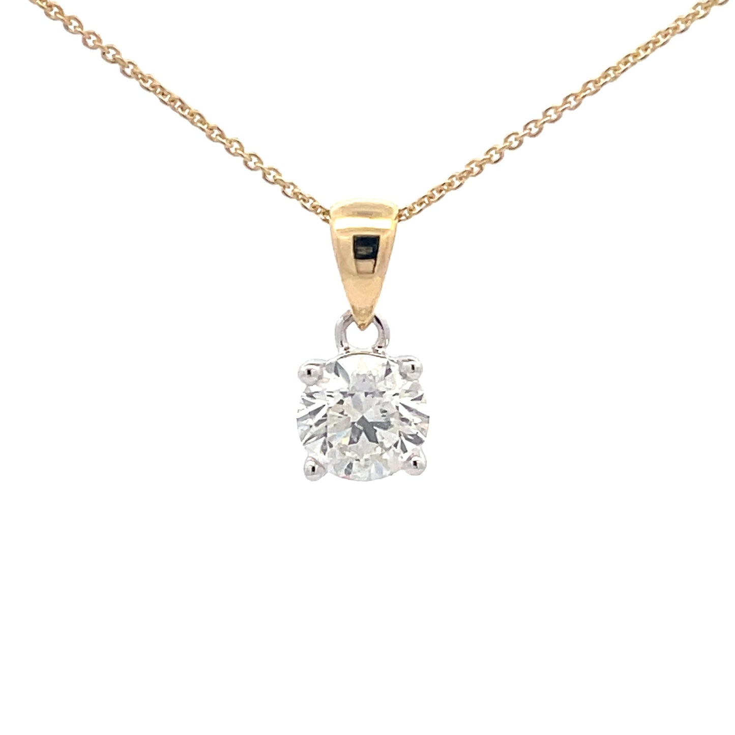 Round Brilliant Cut Diamond Solitaire Pendant - 1.13cts Gardiner Brothers