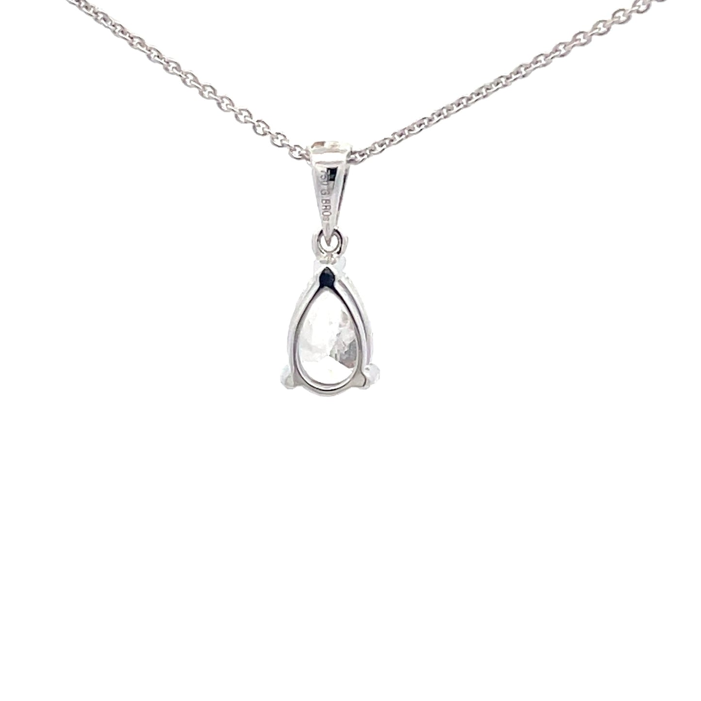 Pear Shaped Diamond Solitaire Pendant - 0.70cts Gardiner Brothers