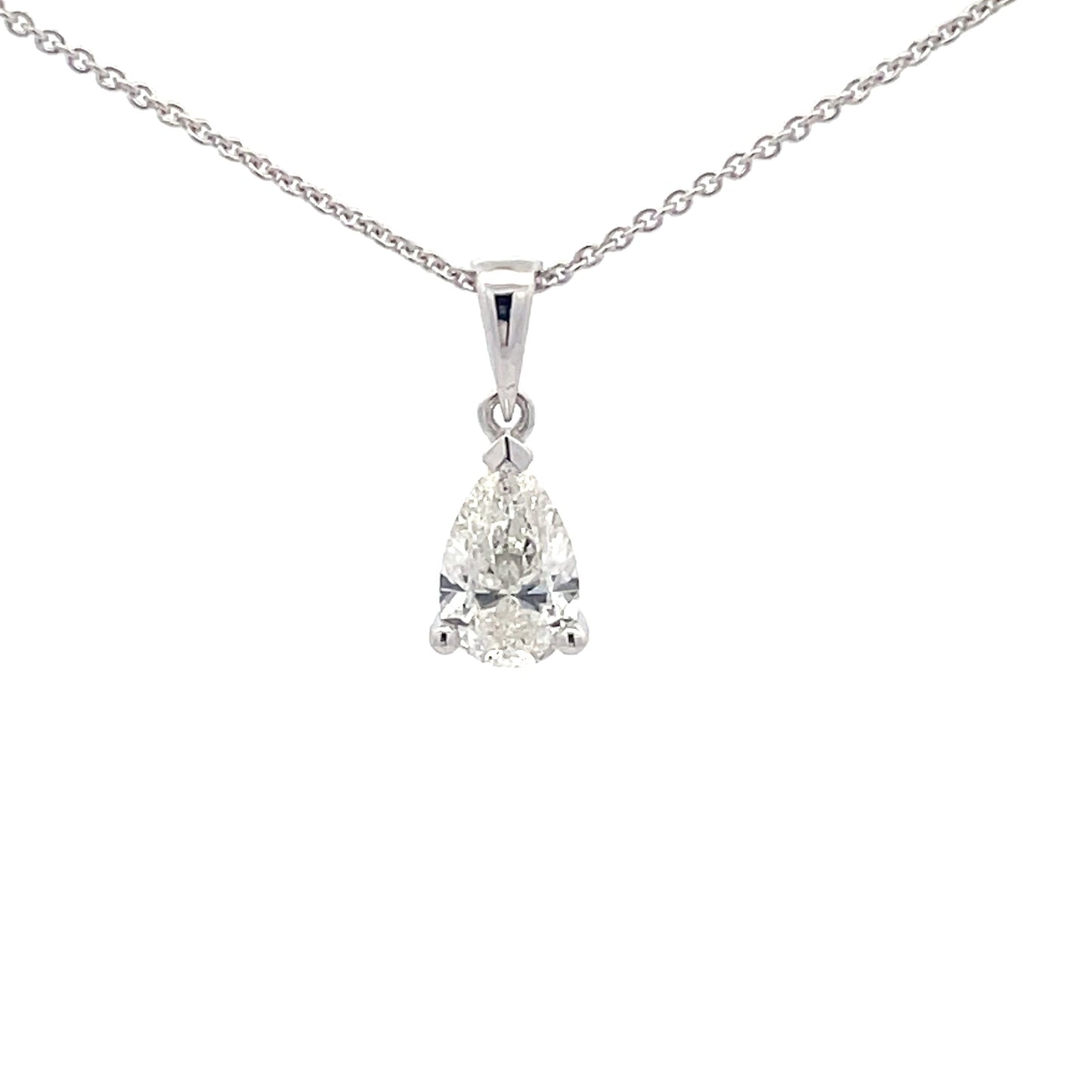 Pear Shaped Diamond Solitaire Pendant - 0.70cts Gardiner Brothers