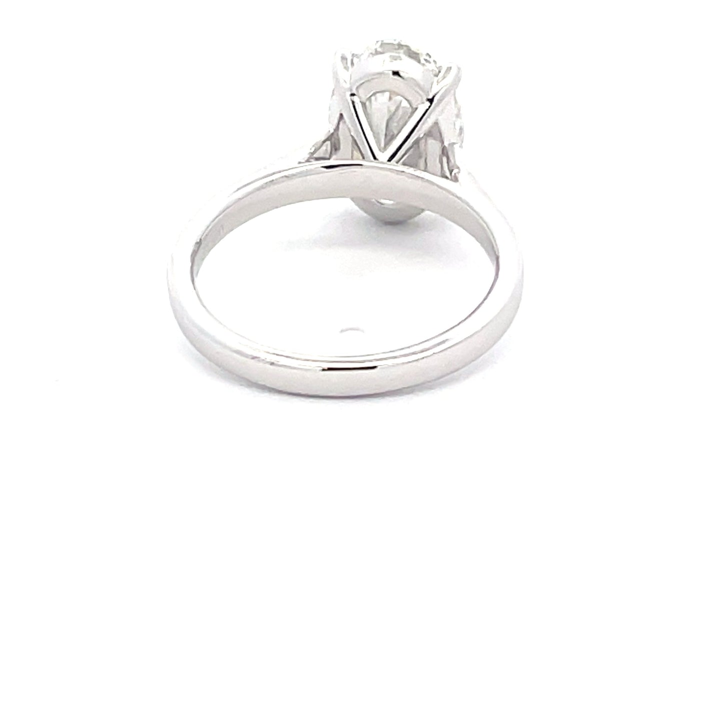 Lab Grown Oval Shaped Diamond Solitaire Ring - 3.17cts Gardiner Brothers