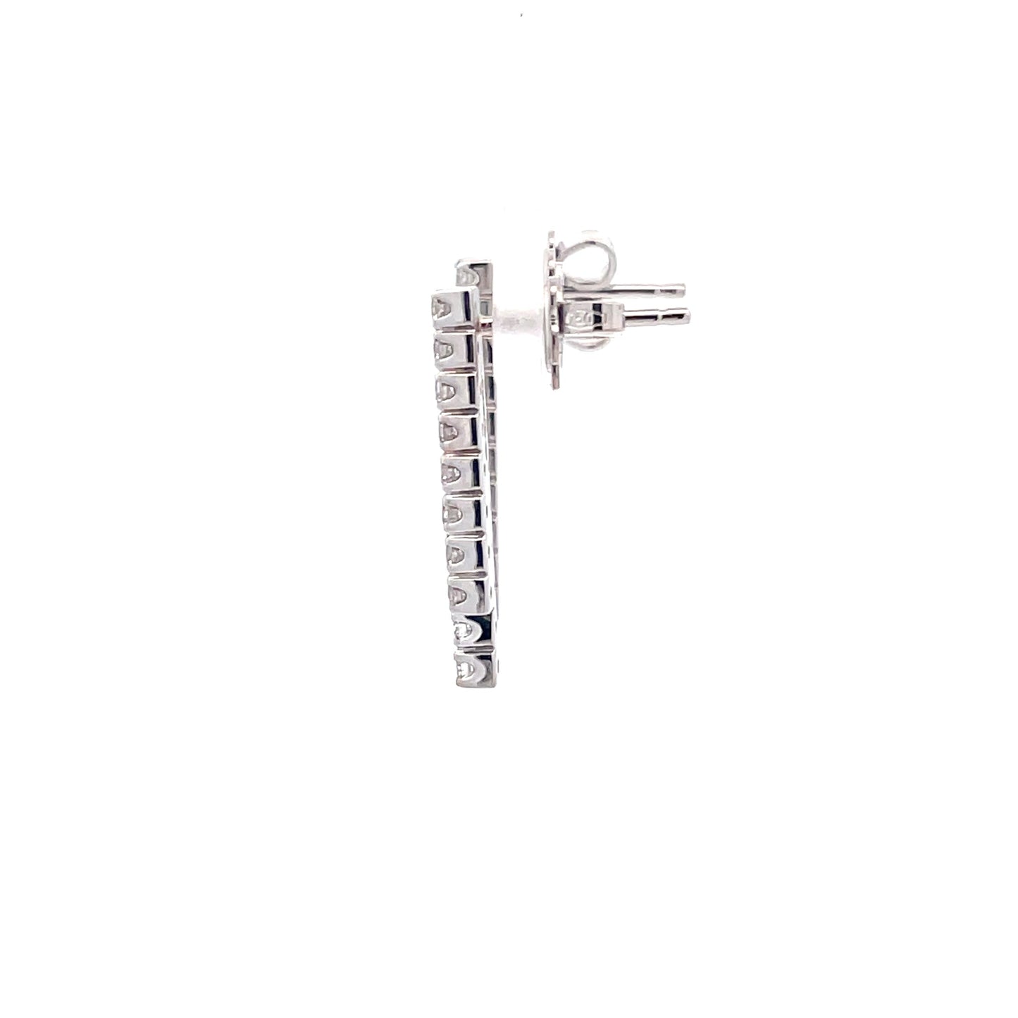 Round Brilliant Cut Diamond Double Stick Style Earring Gardiner Brothers