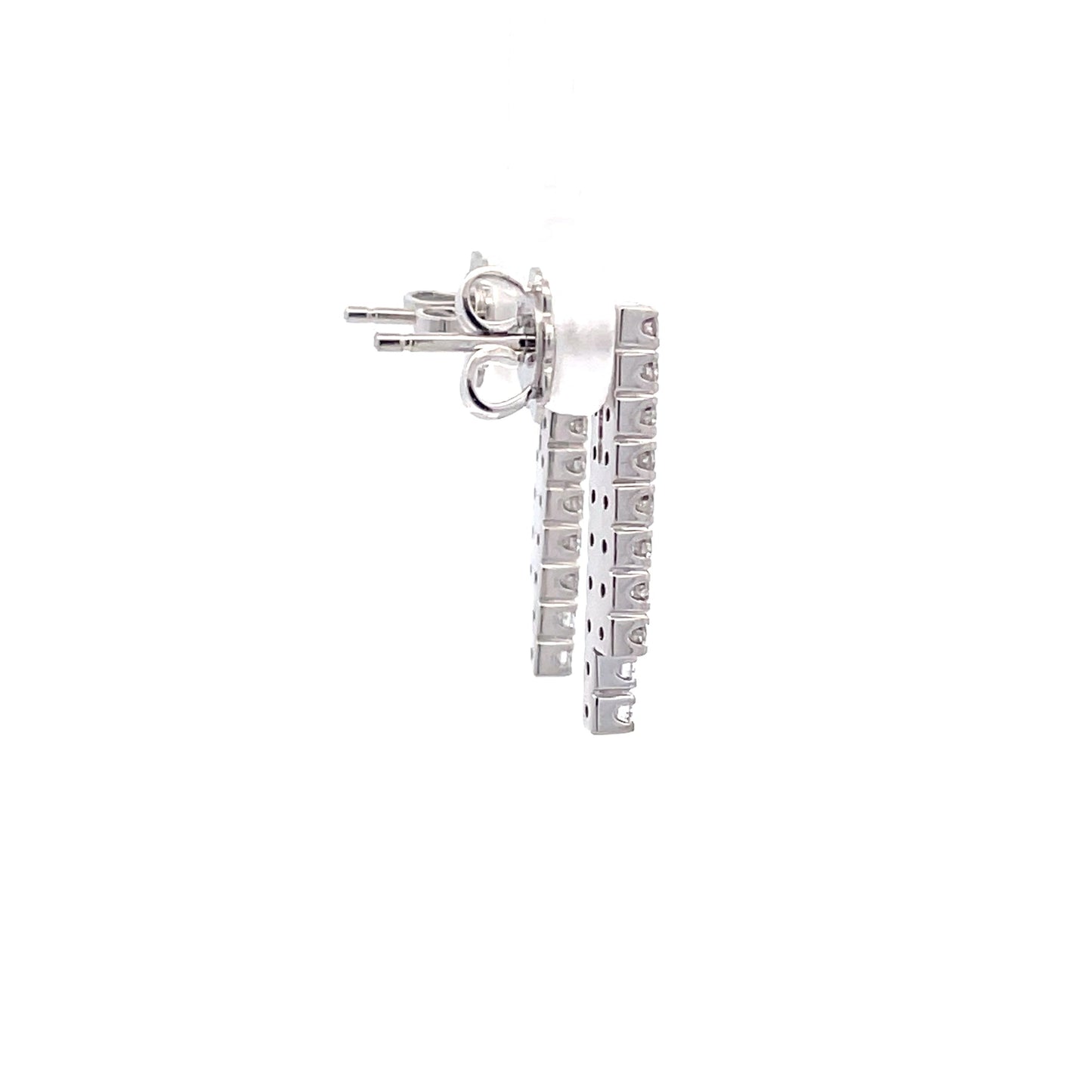 Round Brilliant Cut Diamond Double Stick Style Earring Gardiner Brothers