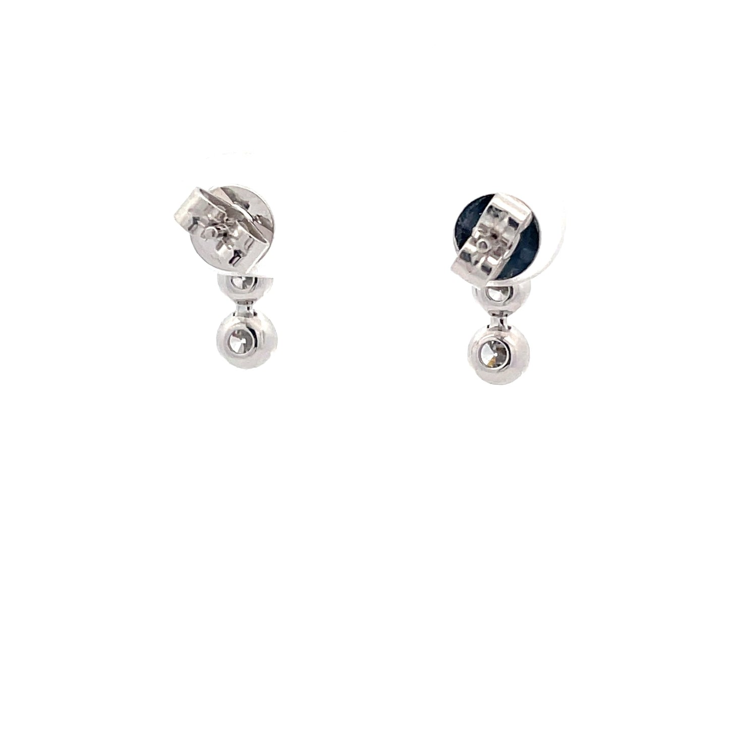 Round Brilliant Cut Diamond Drop Style Earrings Gardiner Brothers