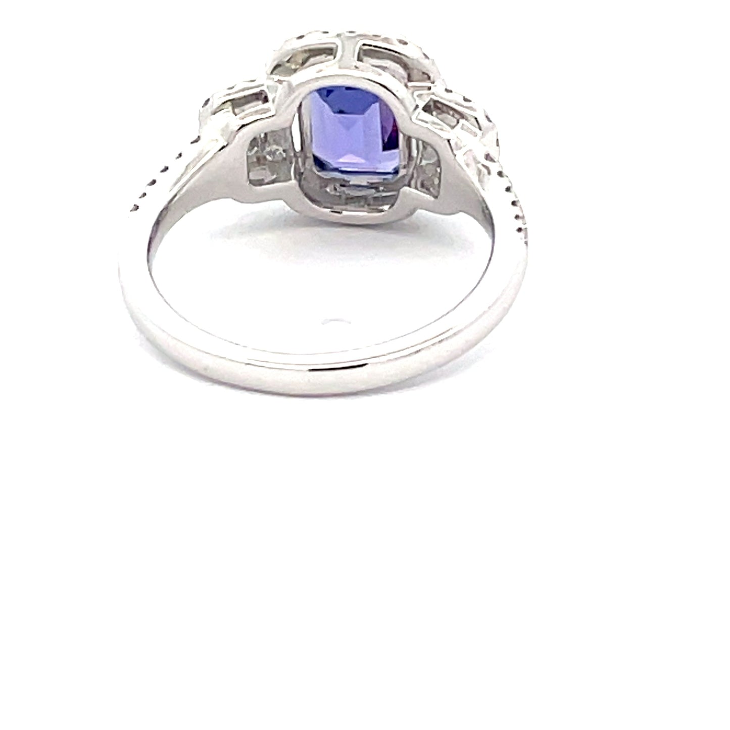 Tanzanite and Diamond Fancy Cluster Style Ring Gardiner Brothers