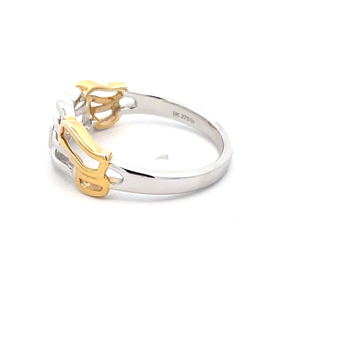 Yellow and White Gold Wavy Dress Ring Gardiner Brothers