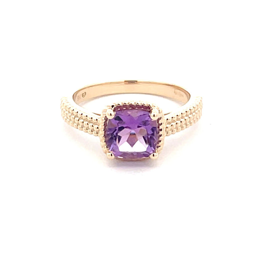 Twisted Wire Style Ring with Amethyst  Gardiner Brothers