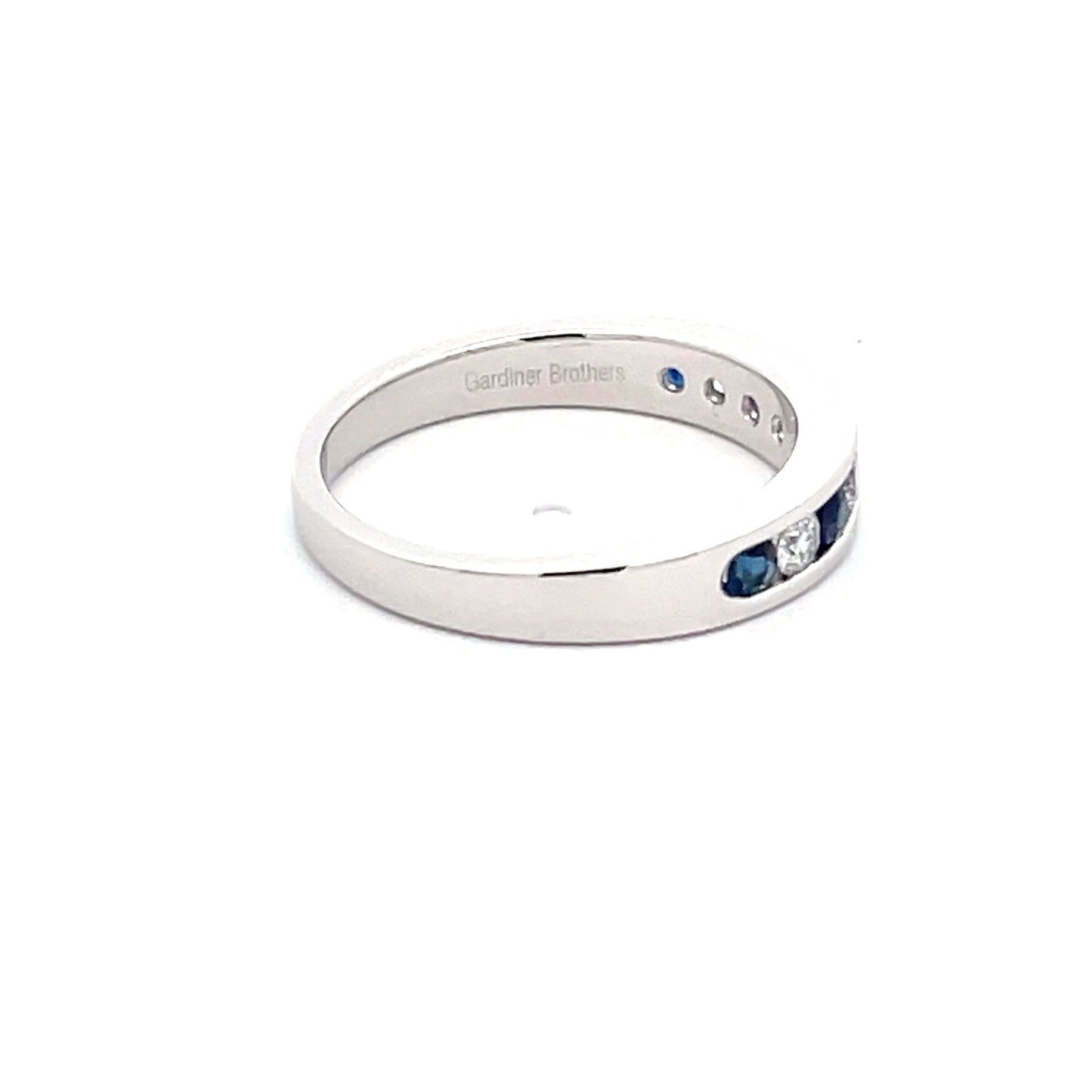 Sapphire and Diamond 9 Stone eternity ring Gardiner Brothers