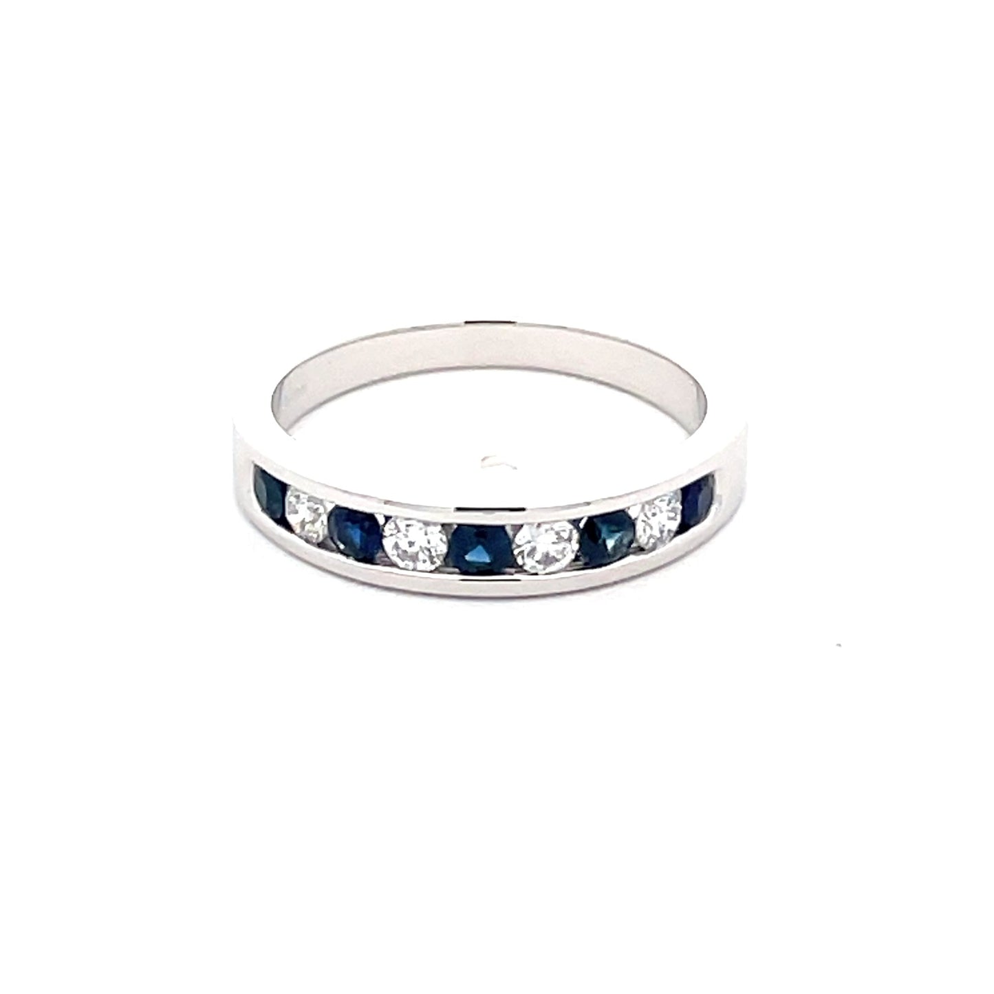 Sapphire and Diamond 9 Stone eternity ring Gardiner Brothers