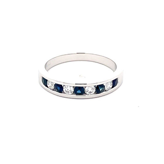 Sapphire and Diamond 9 Stone eternity ring  Gardiner Brothers