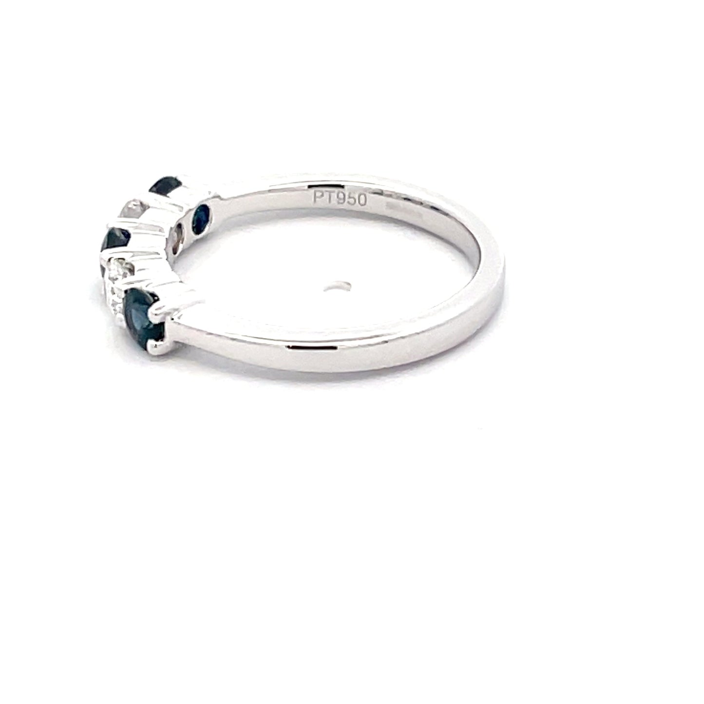 Sapphire and Round Brilliant cut diamond 5 stone ring Gardiner Brothers