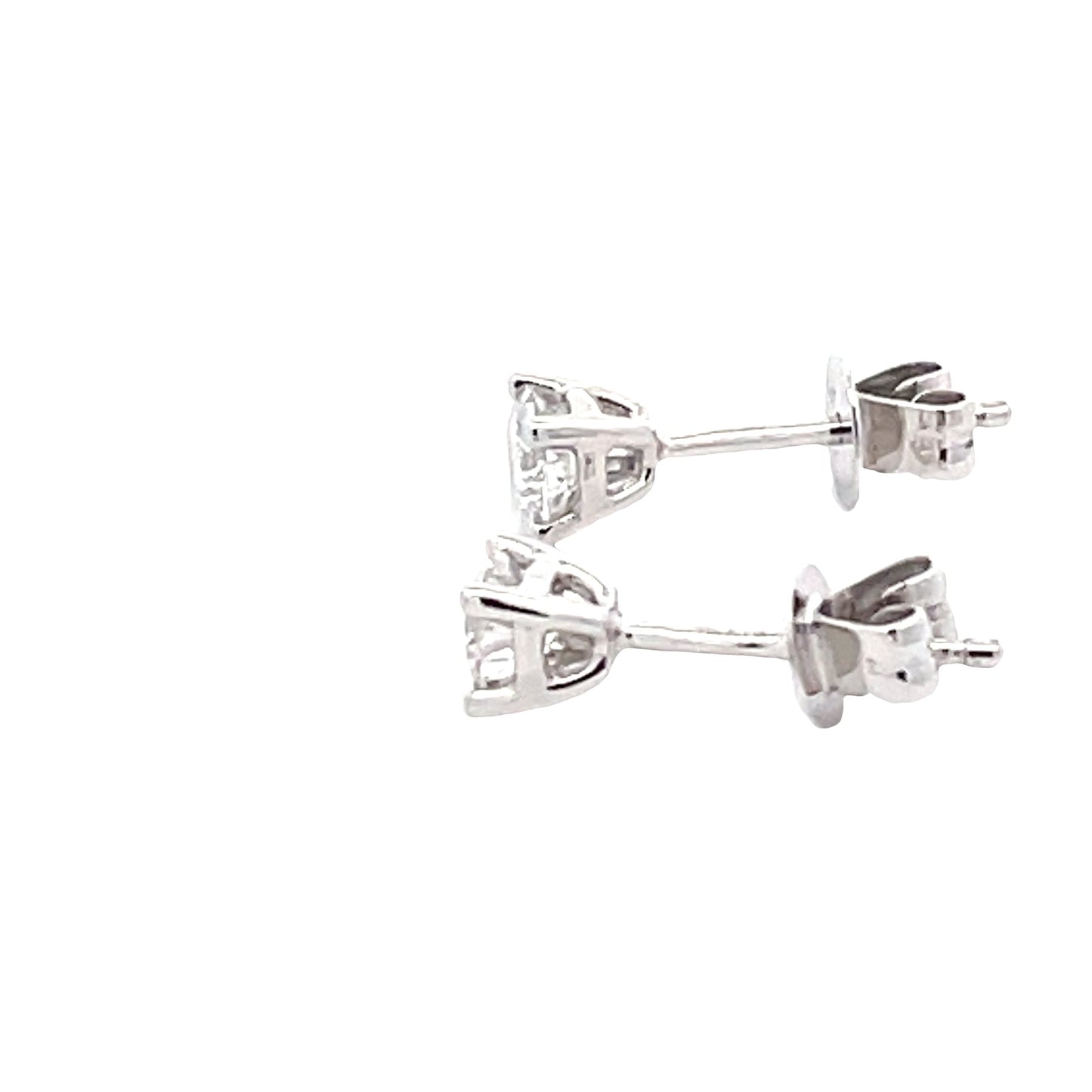 Lab Grown Round Brilliant Cut Diamond Solitaire Earrings - 0.50cts Gardiner Brothers