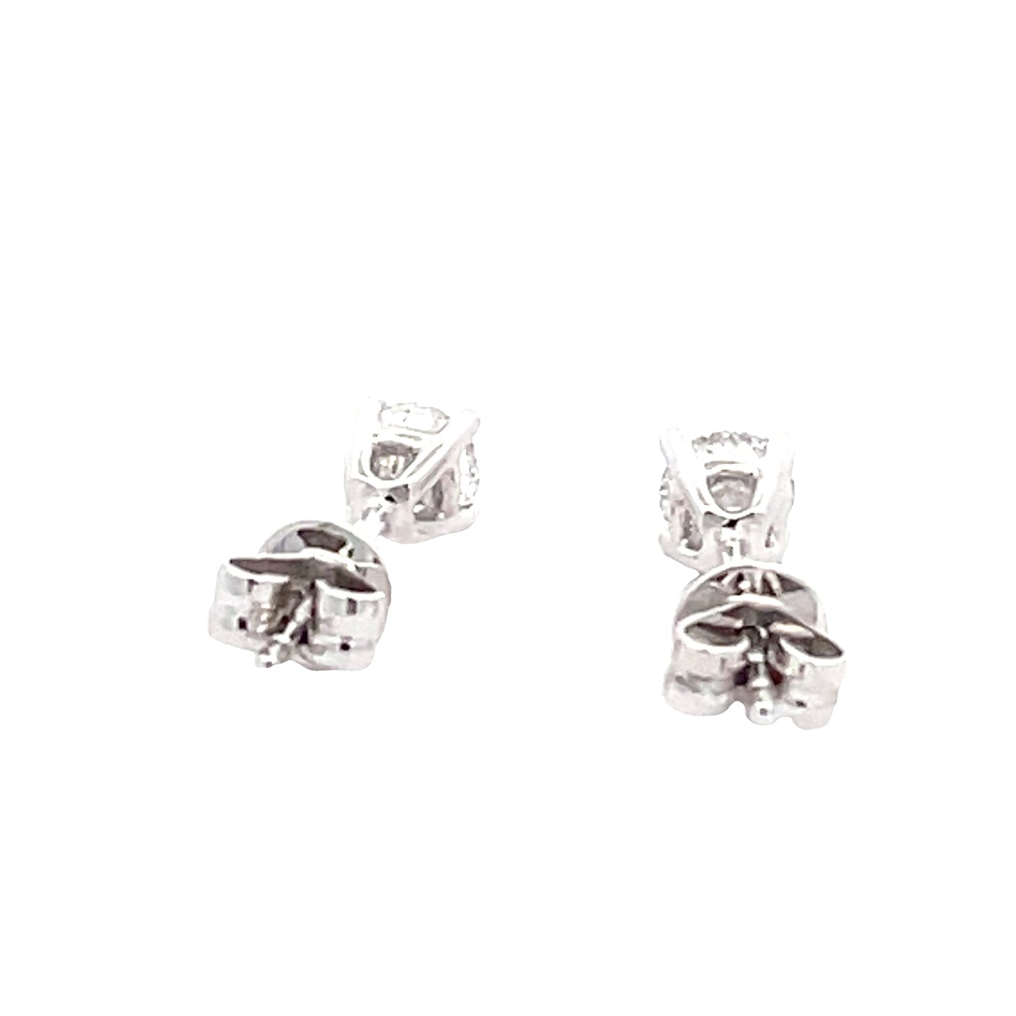 Lab Grown Round Brilliant Cut Diamond Solitaire Earrings - 0.50cts Gardiner Brothers