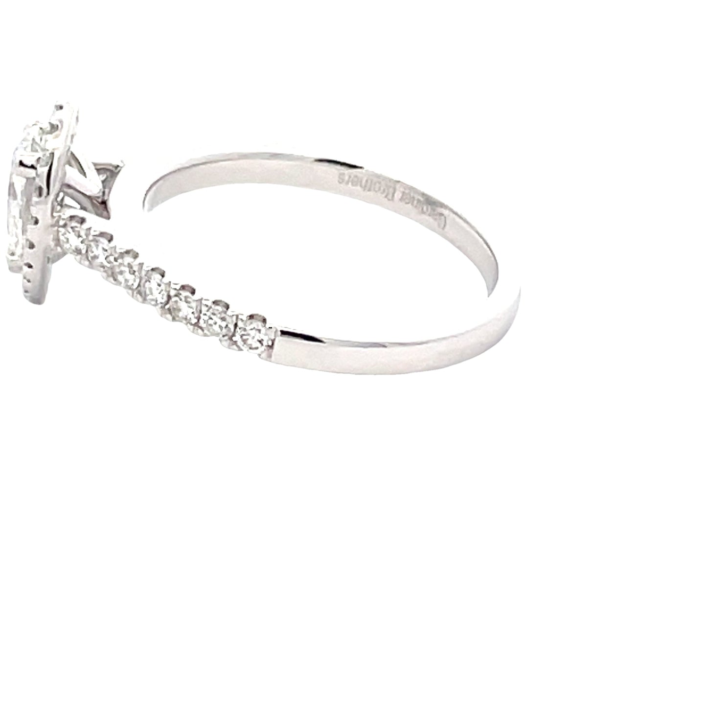Pear Shaped Diamond Halo Cluster Style Ring - 0.90cts Gardiner Brothers