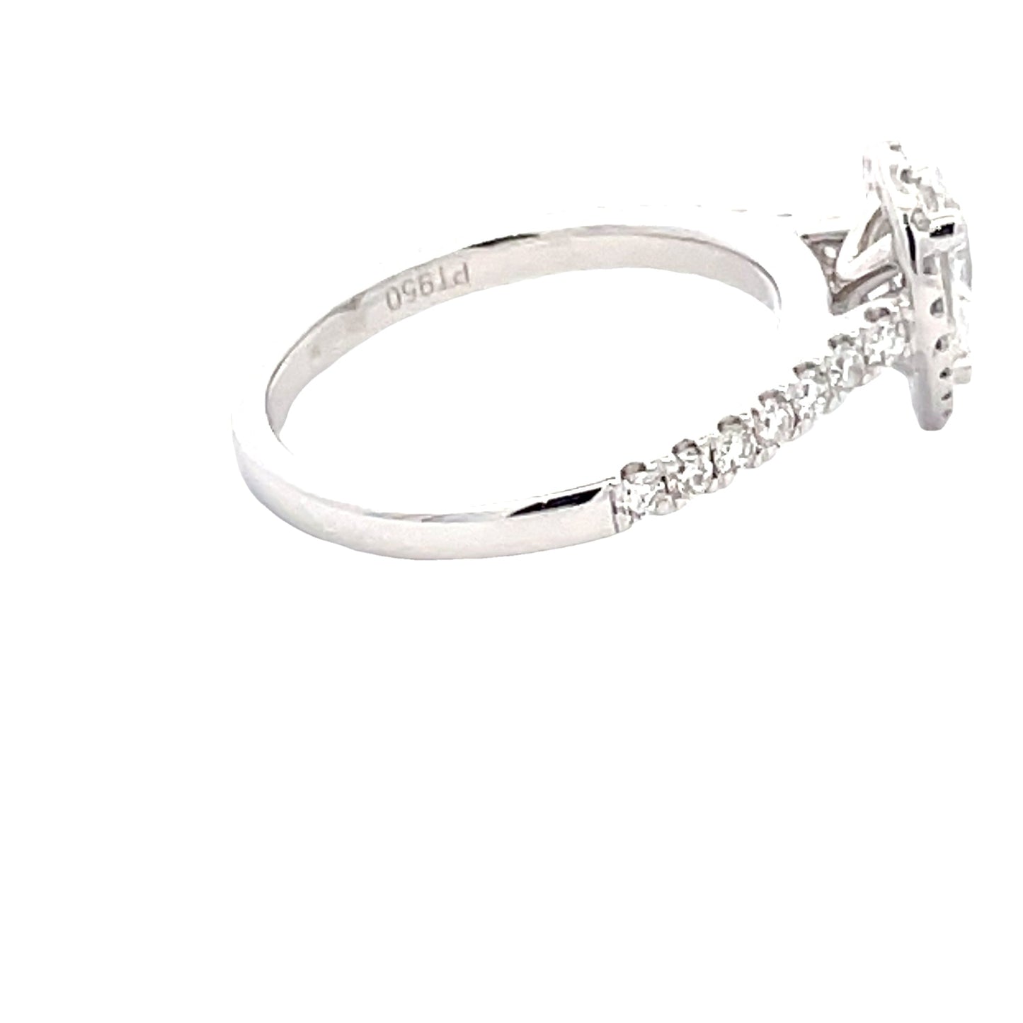 Pear Shaped Diamond Halo Cluster Style Ring - 0.90cts Gardiner Brothers